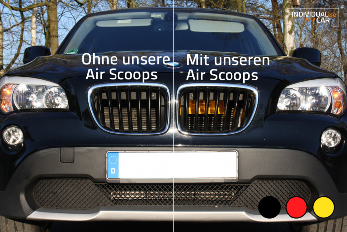 X1 E84 Air Scoops red black yellow